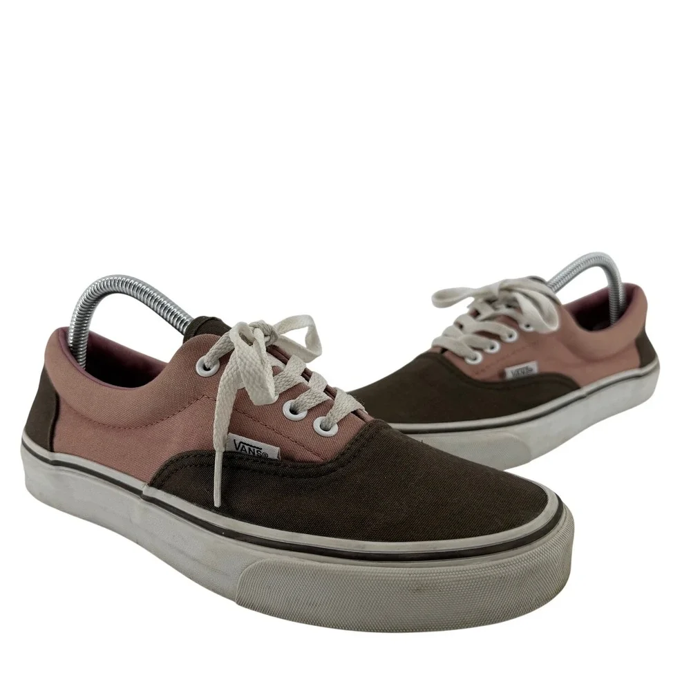 Vans Era Low Top Skate Shoes Mens 8 Brown Rose Pink Canvas Womens 9.5‎ Classic